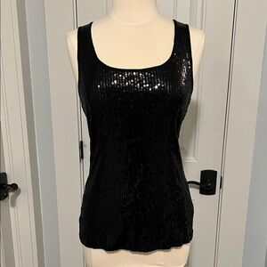 GAP Black Sequin Tank Top